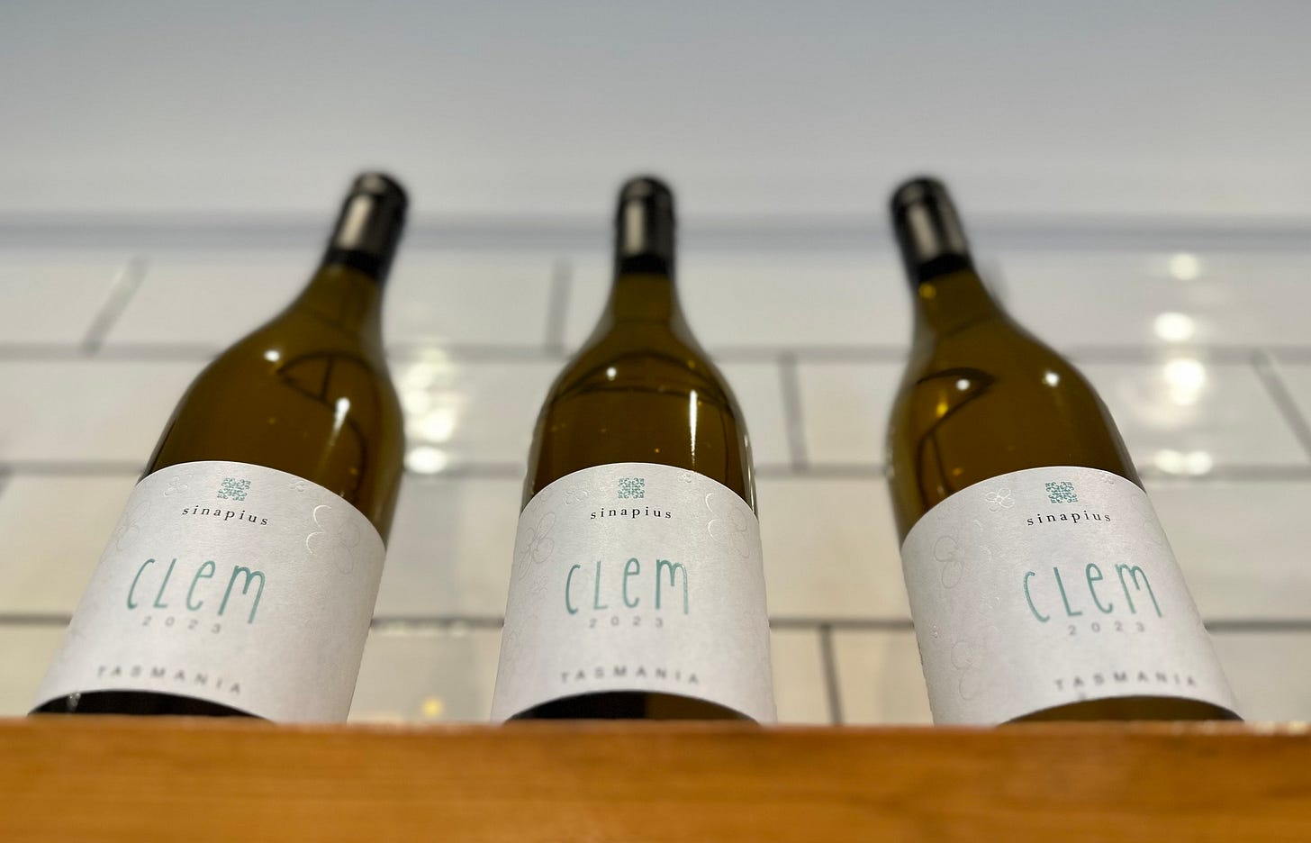 Bottle of the Sinapius Clem field blend wine