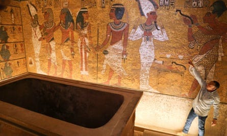 Inside view of Tutankhamun’s burial chamber. Inside view of Tutankhamun’s burial chamber.