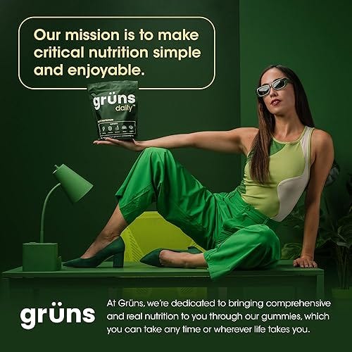 Grüns Super Greens Gummies: Organic Spirulina and Chlorella, Prebiotics for  Digestive Health, 20+ Vitamins and Minerals, Adaptogens, 14 Day Supply (112  Count) in Dubai - UAE | Whizz Chlorella