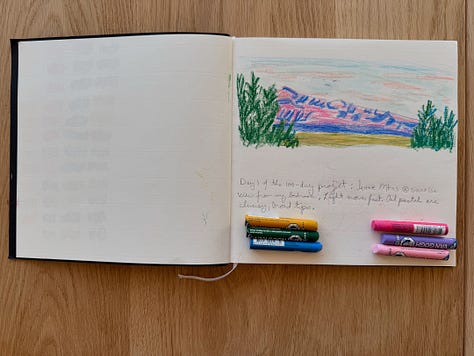 Mixed media sketches, copyright 2025, Wren Allen.
