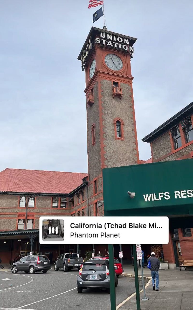 IG story pic of outside Union Station