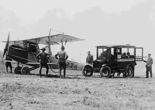 When did USPS start official air mail service? When did USPS start official air mail service?