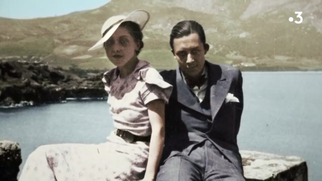 Albert Camus and his first wife Simone Hié.