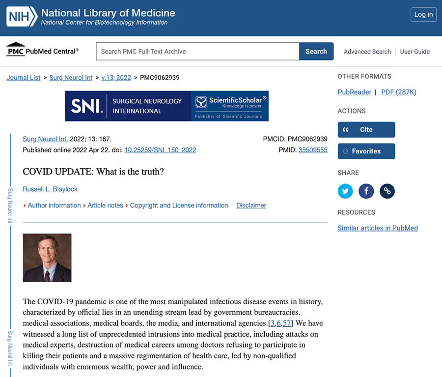 Screenshot dari artikel di National Library of Medicine