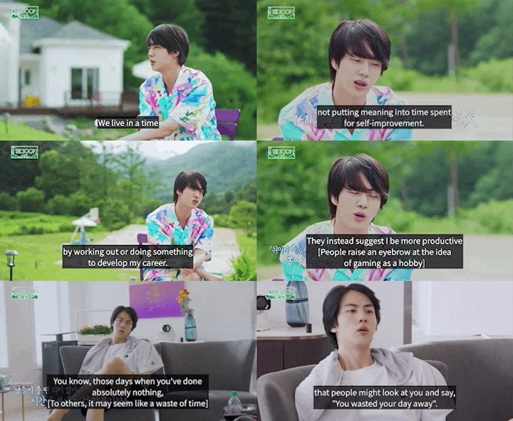 Pilih Lakukan Ini daripada Jadi Produktif, Pemikiran Jin BTS Soal Istirahat Relatable Banget