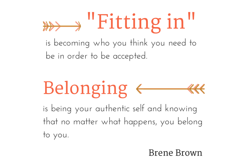 Brene Brown - Fitting in vs. belonging | Belonging quotes ...