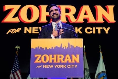 Who is Zohran Mamdani, New York's Democratic socialist new mayor? | Zohran  Mamdani | The Guardian