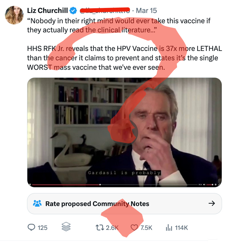 Nobody would ever skip this vaccine if they actually understood that it meant an extra risk of developing cancer later in life. Nobody would ever skip this vaccine if they actually understood that it meant an extra risk of developing cancer later in life.