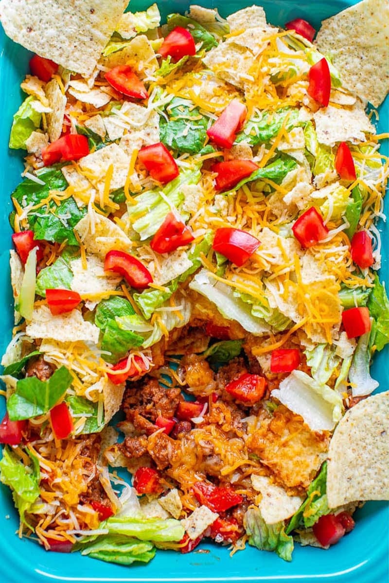 Layered Beef Taco Salad
