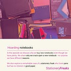 Hoarding notebooks and when to use a new one