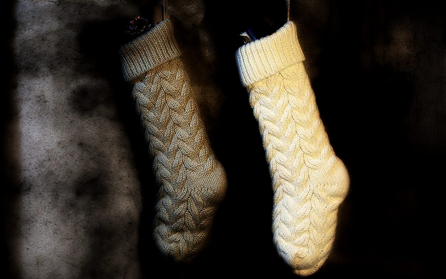 poverty Christmas, empty stockings