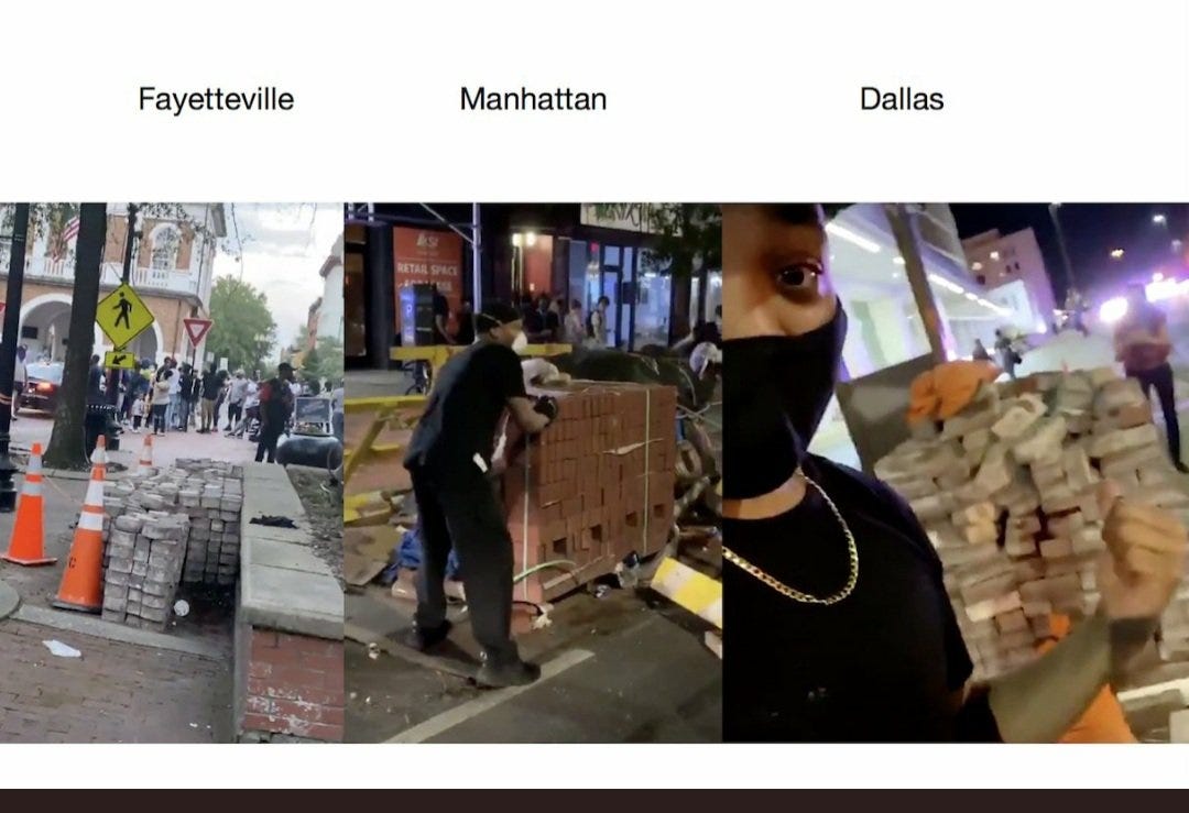 Pallets Of Bricks Strategically Placed On Protest Routes Stoking ...