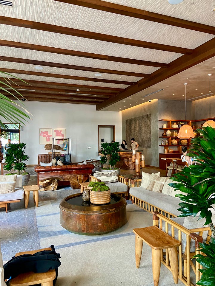 Mission Pacific Hotel lobby & work area