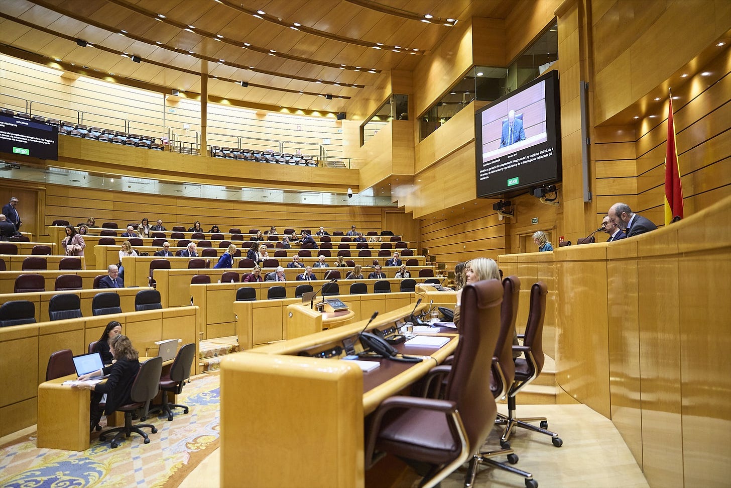 El hemiciclo del Senado, durante un Pleno este mes de marzo.