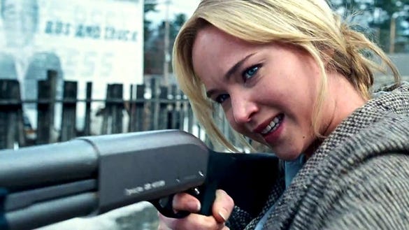 Jennifer Lawrence stars as Joy Mangano, inventor of the Miracle Mop, in "Joy," a 2015 Twentieth Century Fox biopic loosely based on her life and co-written and directed by David O. Russell. Jennifer Lawrence stars as Joy Mangano, inventor of the Miracle Mop, in "Joy," a 2015 Twentieth Century Fox biopic loosely based on her life and co-written and directed by David O. Russell.