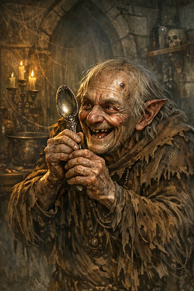 Cyrus reunited with his spoon Cyrus reunited with his spoon