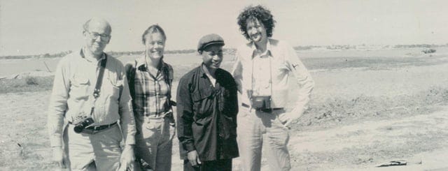 r/HistoryPorn - Malcolm Caldwell, (right) Scottish Marxist journalist & ardent supporter of Pol Pot standing with two of his associates and a Khmer Rouge member, 1978. Shortly after meeting with Pol Pot, Caldwell was found dead under mysterious circumstances. Some suspected the Khmer Rouge of involvement (2500x960)