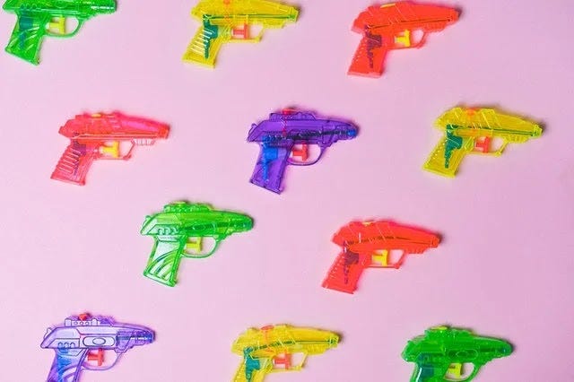 Gel blasters with different colors