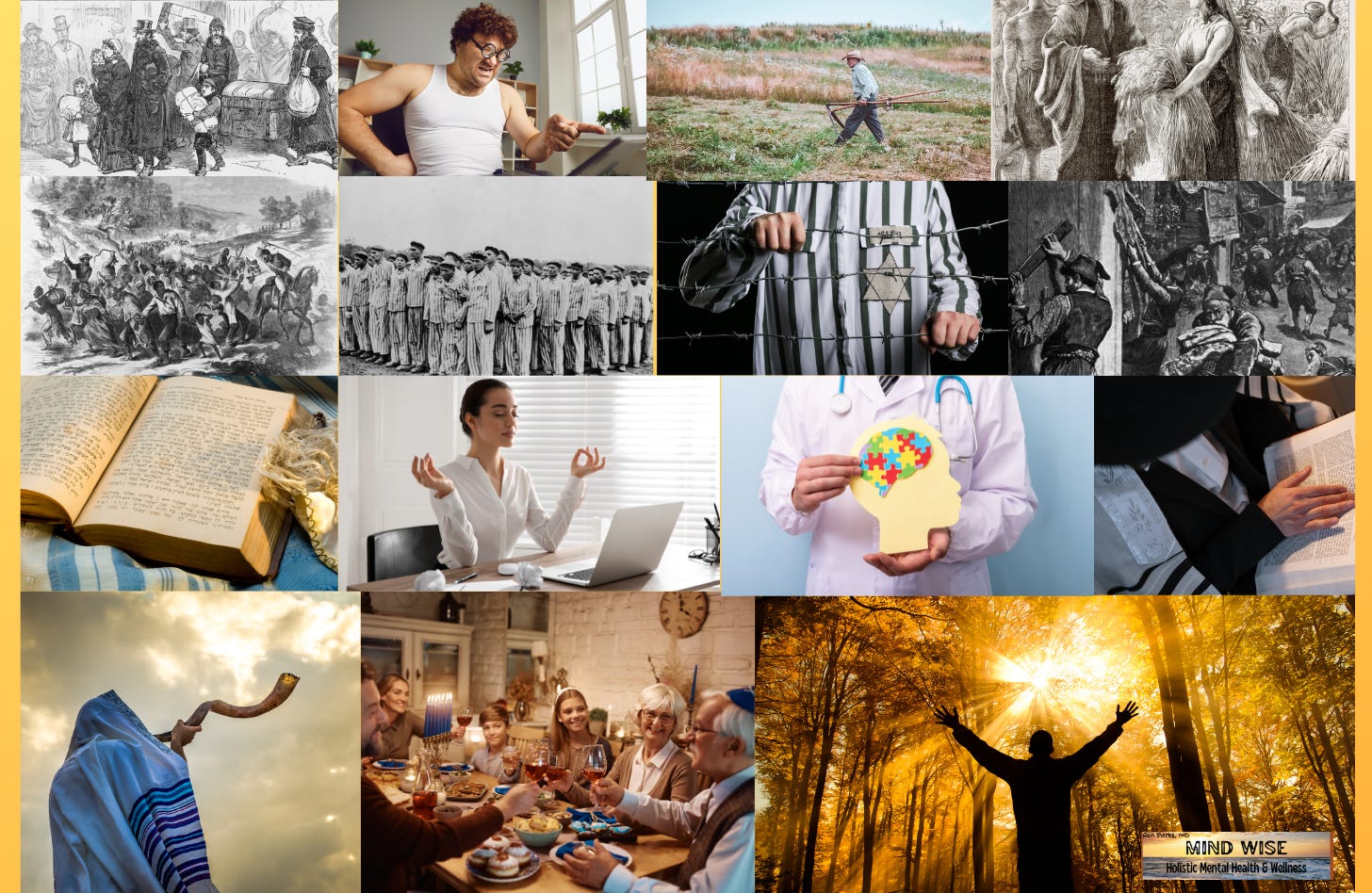 Collage of picture on theme of division, hatred, antisemitism, spirituality, faith, enlightenment, and peaceful coexistence. Collage of picture on theme of division, hatred, antisemitism, spirituality, faith, enlightenment, and peaceful coexistence.