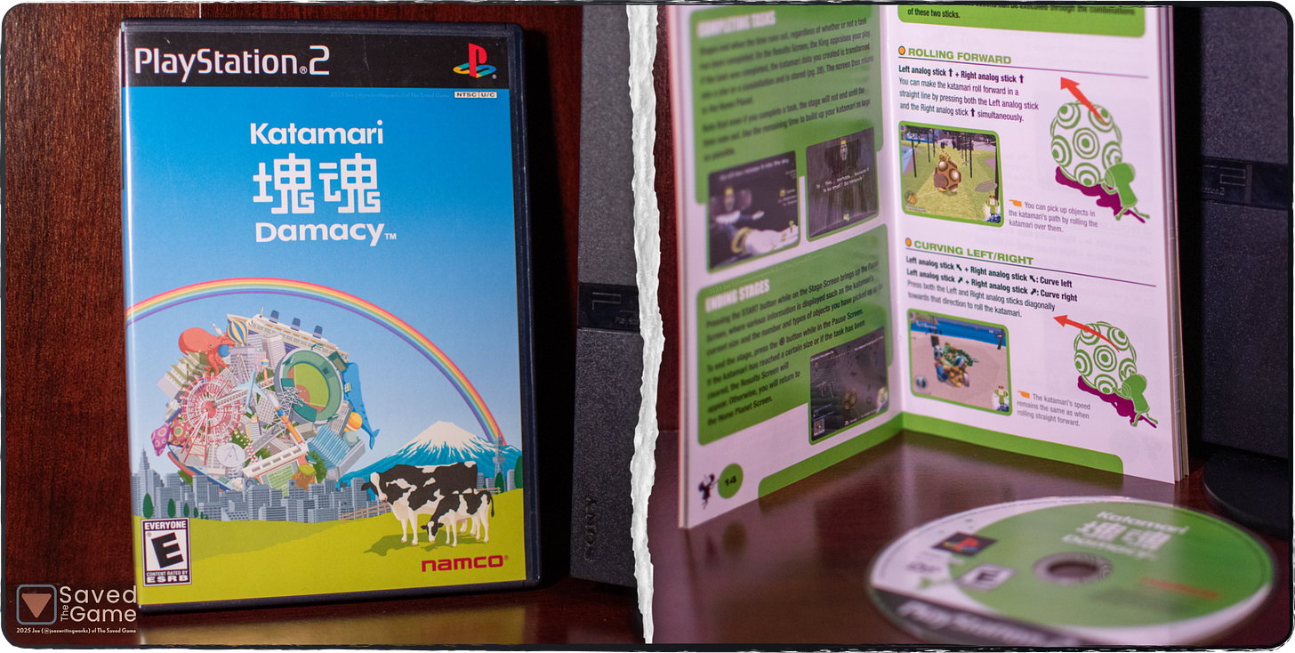 An image showing my old copy of Katamari Damacy on the PS2