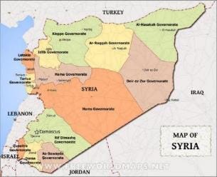 Map of Syria’s provinces (freeworldmaps.net)