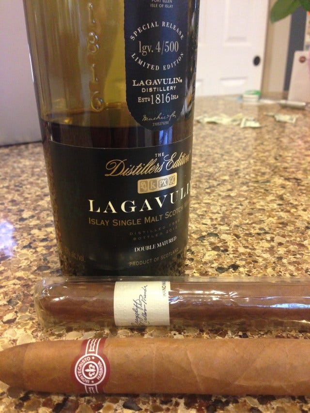 Lagavulin, Graycliff and a Montecristo Lagavulin, Graycliff and a Montecristo