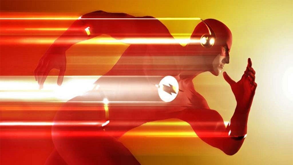 Comic actor Flash depicts the superhero guy Promise from Earth 6