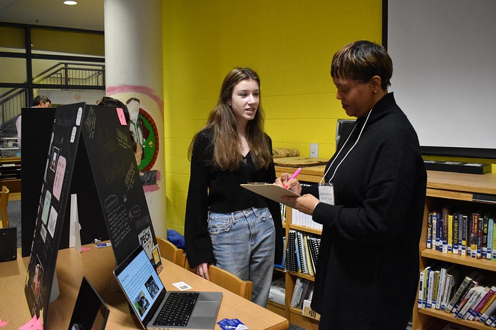 King George High School students participated in a reverse career fair last month, at which local employers interviewed them. Photos courtesy King George County Public Schools.