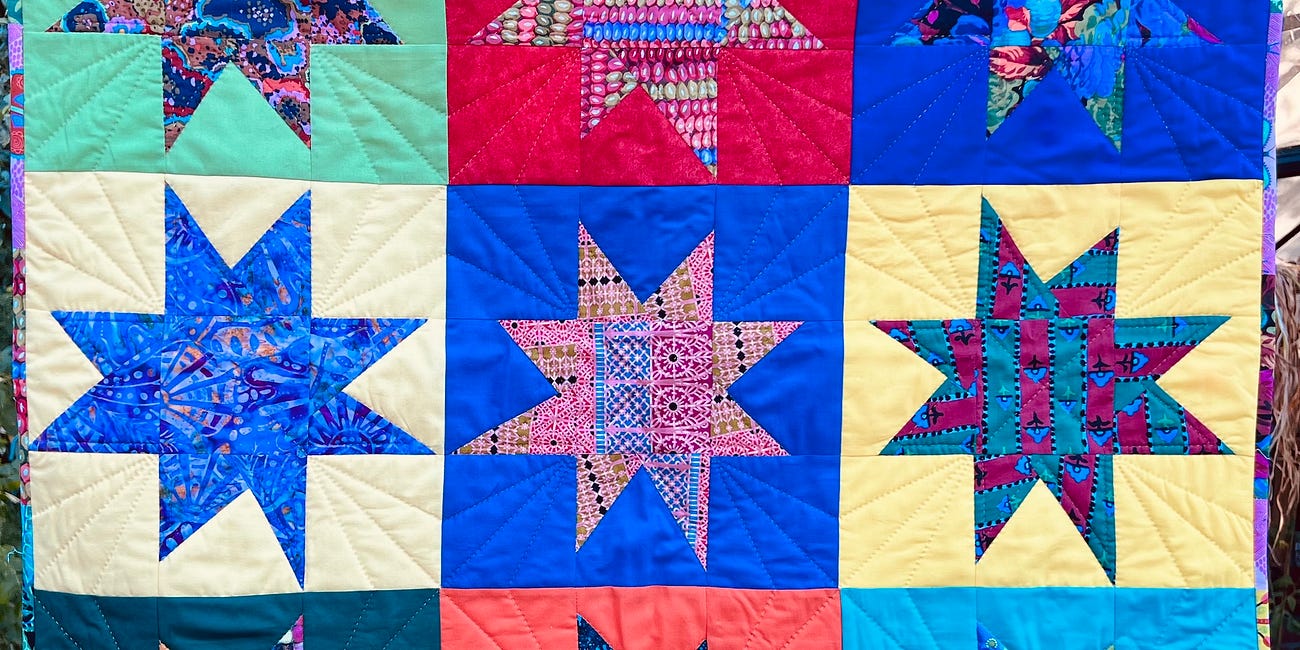 Wonky Star Baby Quilt