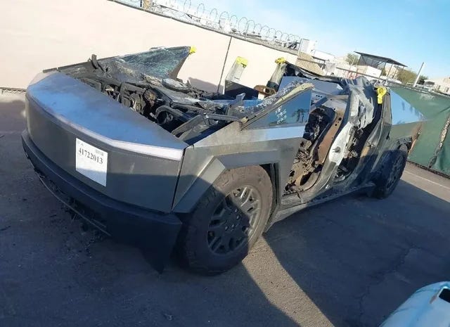 burned cybertruck