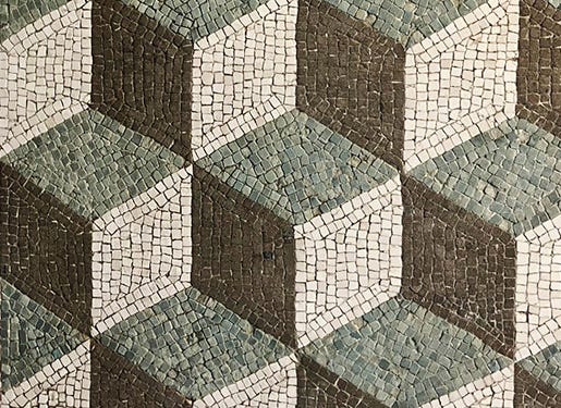 1st century BC Roman mosaic floor, necker pattern
