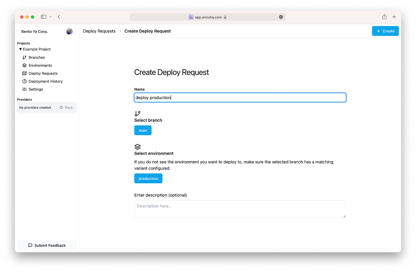 deploy request