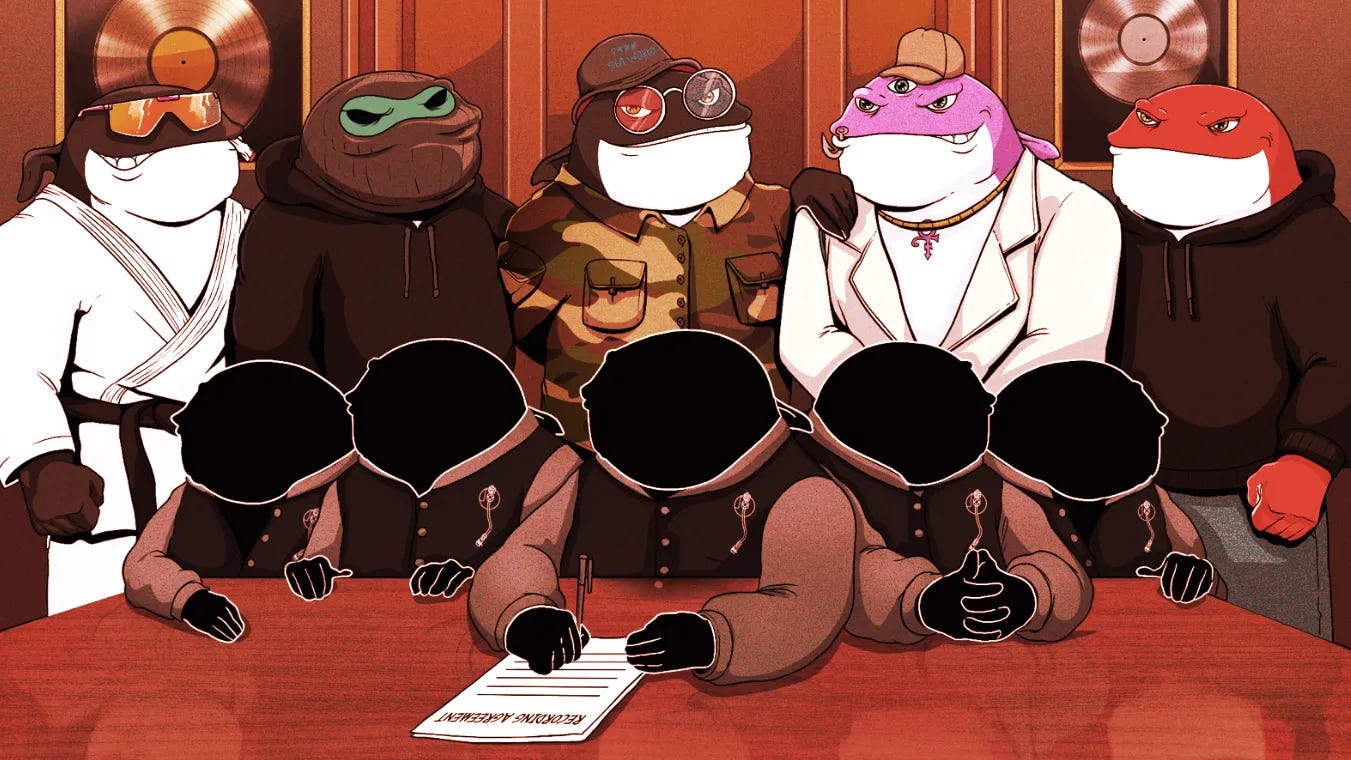 Artwork from The Whales, a Catalina Whale Mixer band from Def Jam. Image: Def Jam