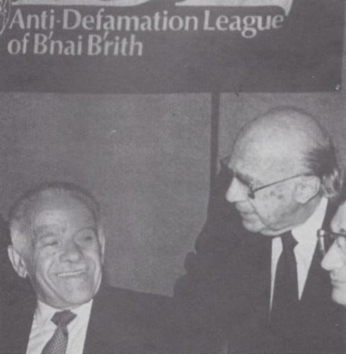 Arnold Forster, right, with Yitzhak Shamir Arnold Forster, right, with Yitzhak Shamir