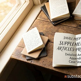 Supplementary articles to the proposals