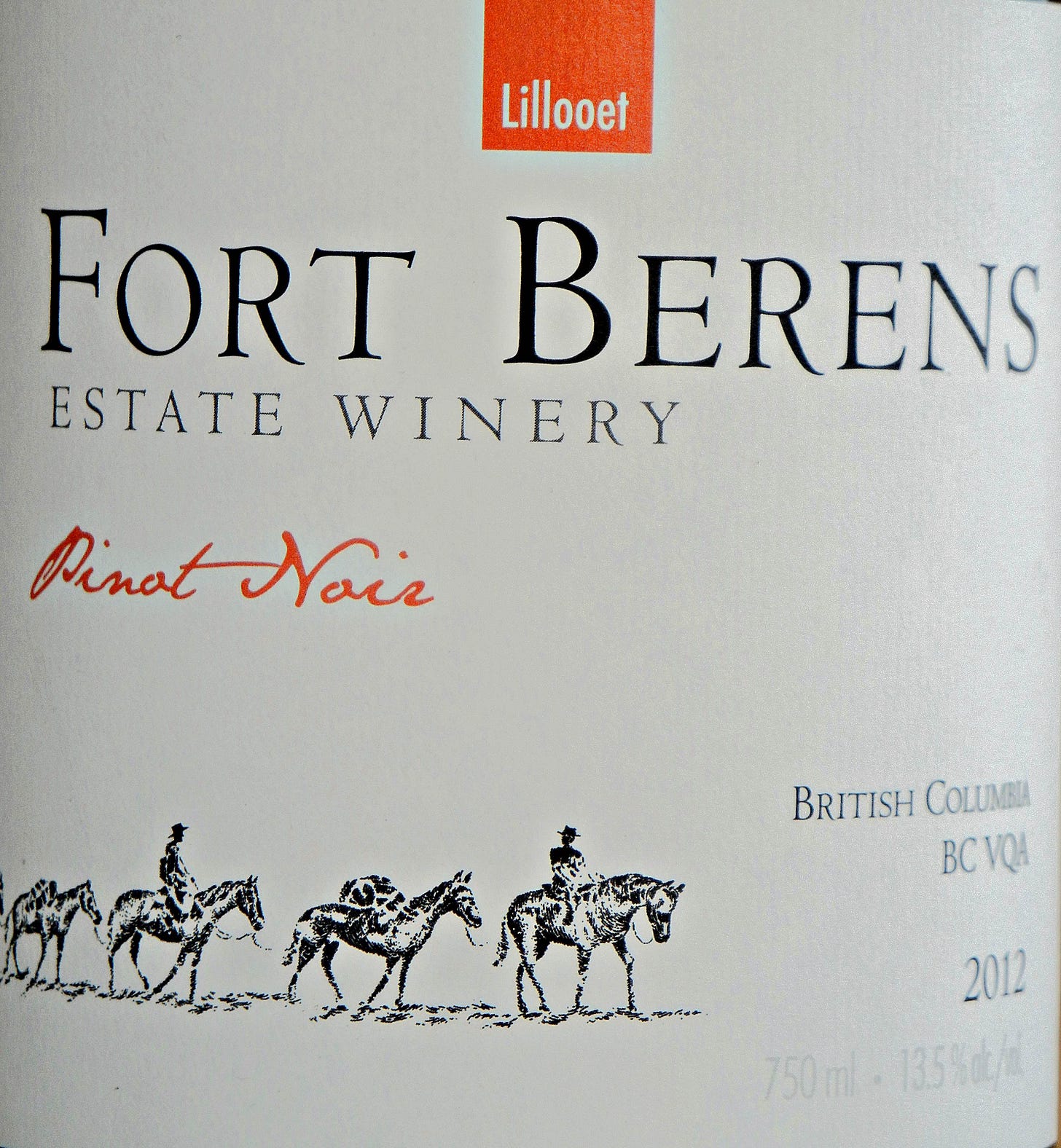 Fort Berens Pinot Noir 2012 Label - BC Pinot Noir Tasting Review 18