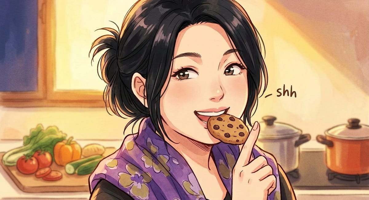 夕飯前のこっそりお菓子