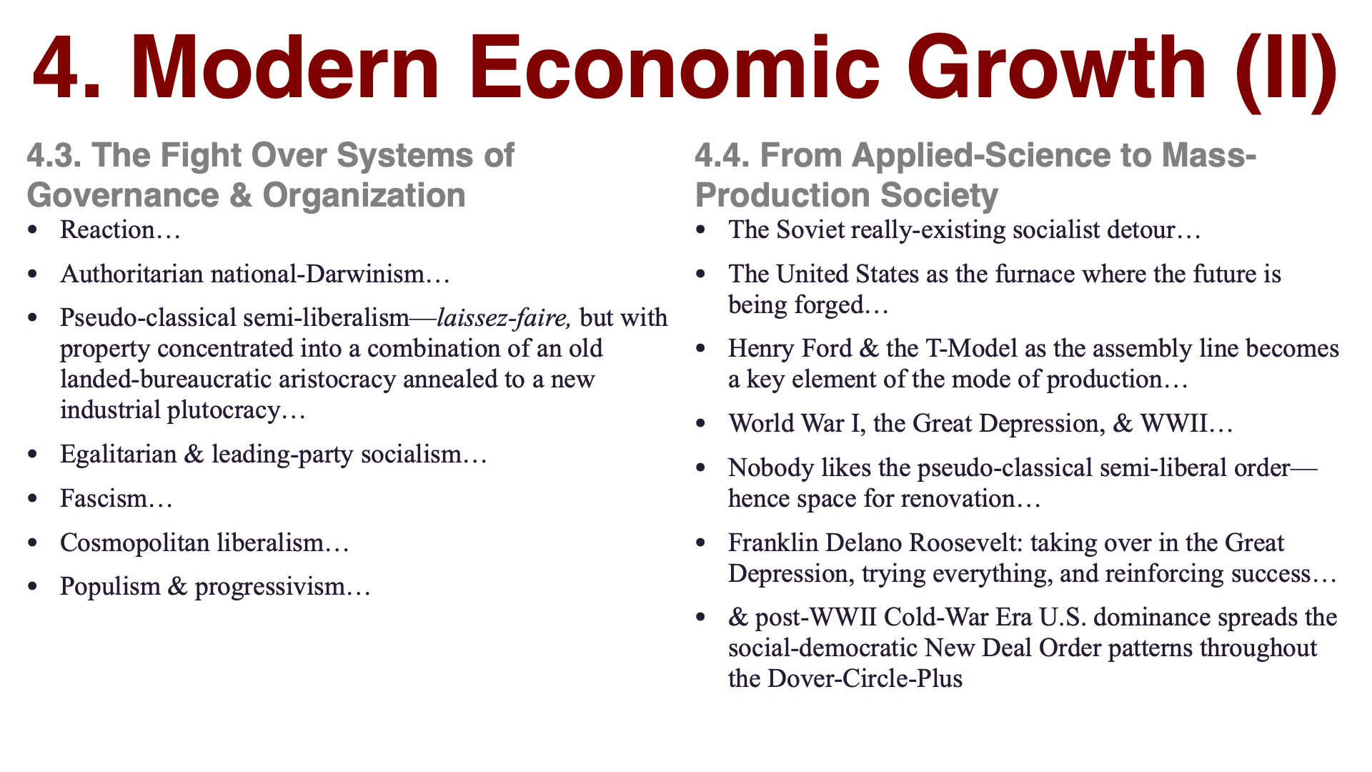 TWELVE SLIDES: The History of Economic Growth :: (Roughly) Seven