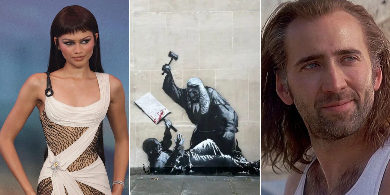 Banksy’s £150K Bill, Zendaya’s Mystery Brooch, Netflix’s Stolen Nicolas Cage Film