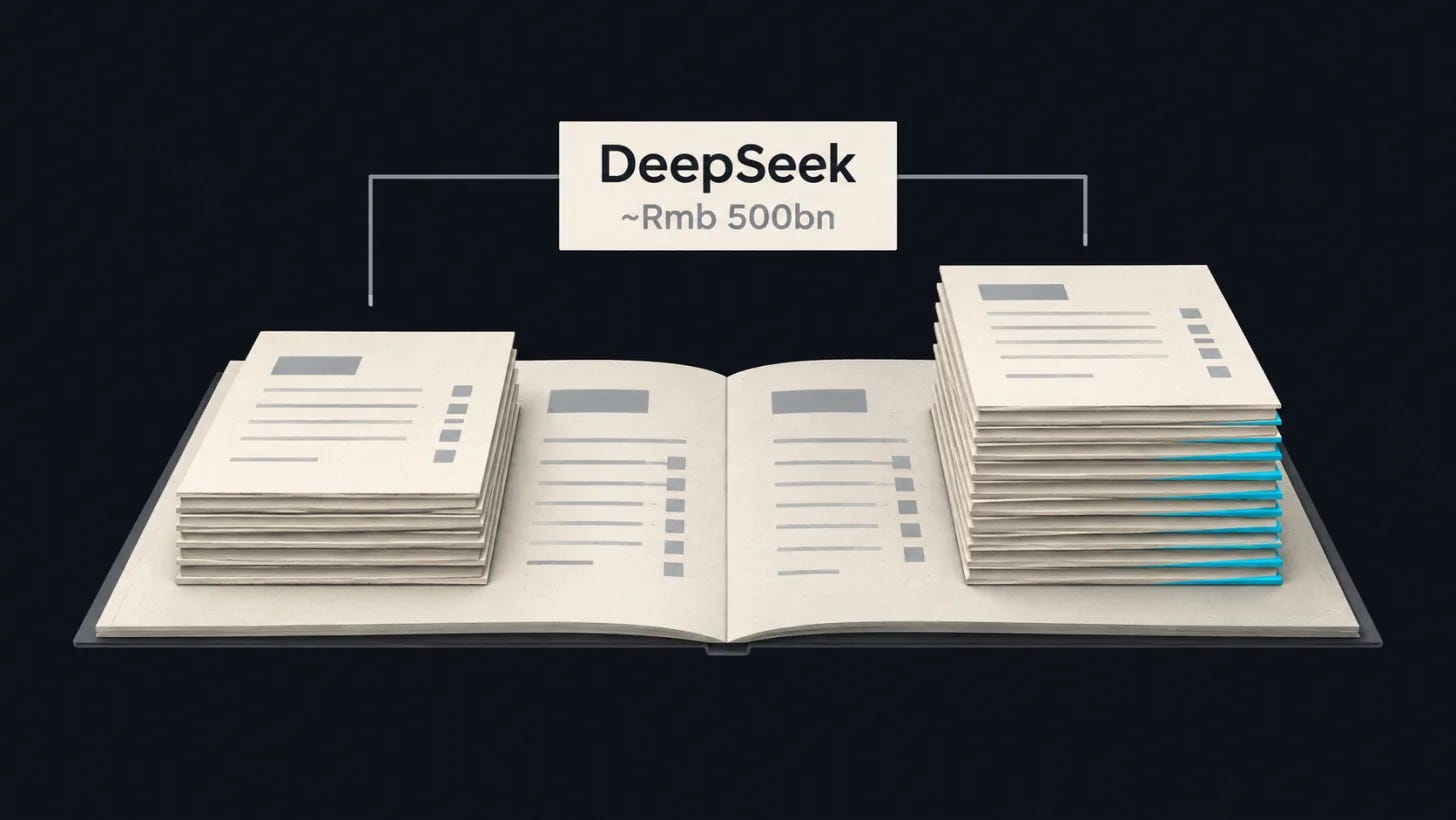 DeepSeek's second round expands while the pre-money valuation stays at about Rmb 500bn DeepSeek's second round expands while the pre-money valuation stays at about Rmb 500bn