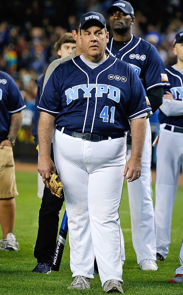 Chris Christie Wears Unfortunately Tight Pants at Softball Game Chris Christie Wears Unfortunately Tight Pants at Softball Game