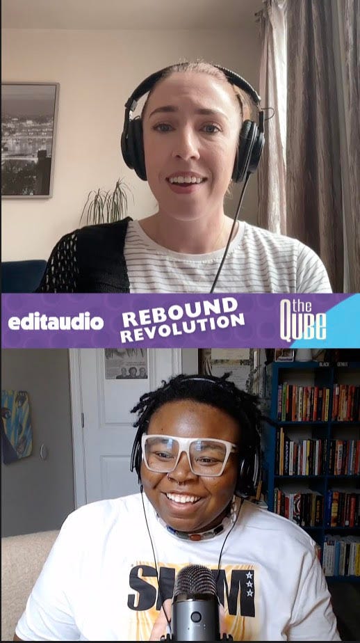 Screenshots from episodes of Rebound Revoltion podcast, you can learn more here: https://rebound-revolution.simplecast.com/