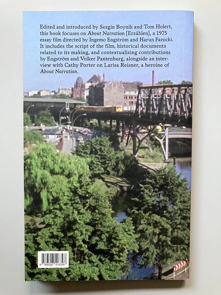 Front and back cover of ‘About narration’