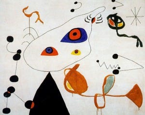 Joan Miro: Woman and Bird in the Night