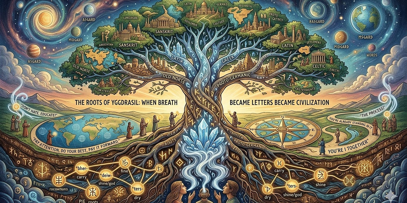 THE ROOTS OF YGGDRASIL: WHEN BREATH BECAME LETTERS BECAME CIVILIZATION