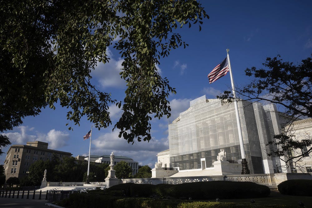 The U.S. Supreme Court building is seen.
