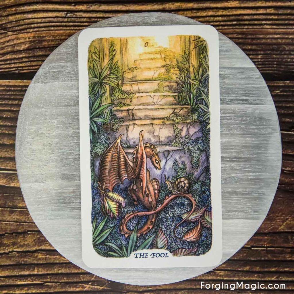 The Fool card from Smoke, Ash and Embers Tarot