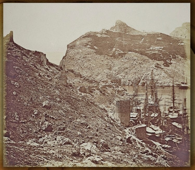 Balaklawa, Fotografien aus dem Krimkrieg, Ruinen der Festung Cembalo