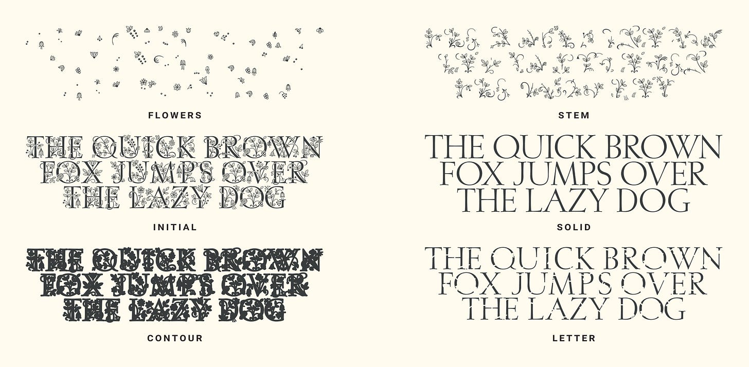 posies font styles
