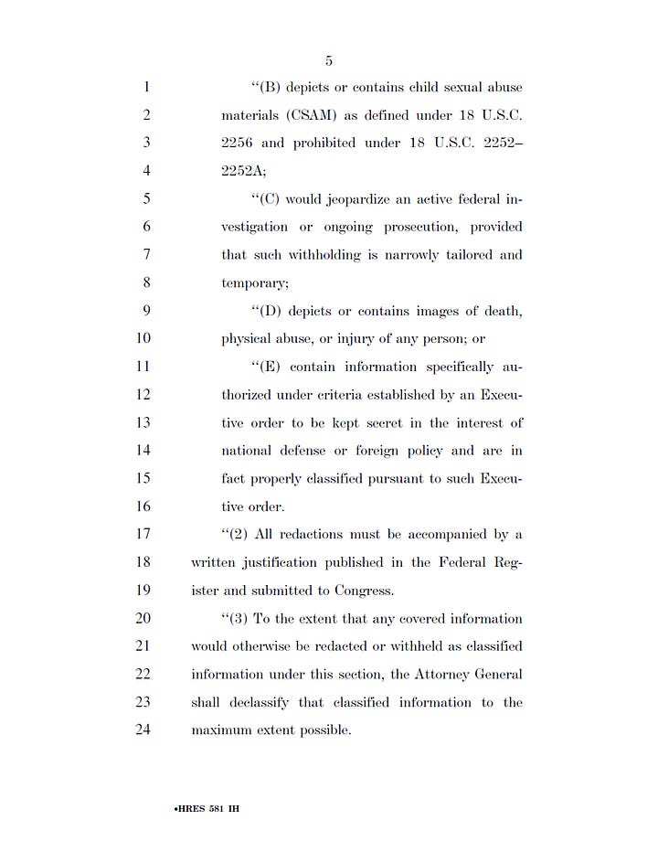 Epstein Files Transparency Act